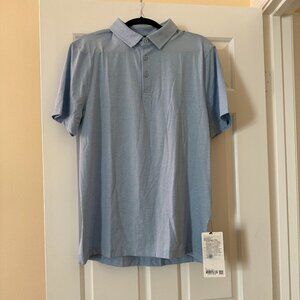 Men's Lululemon Evolution Short-Sleeve Polo Shirt, Light Blue, Large, NWT